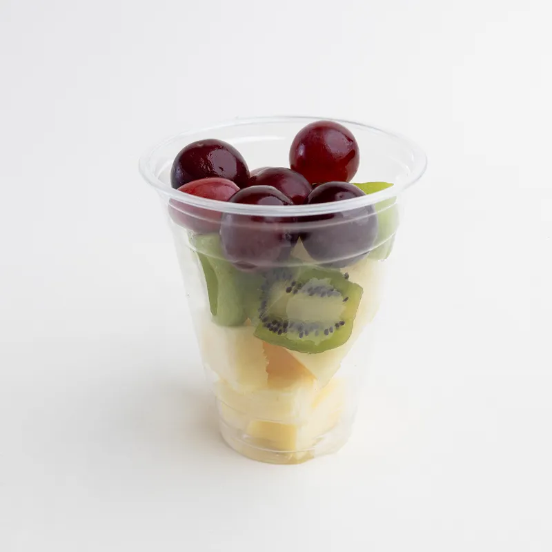 Vaso individual de ensalada de frutas de la estación de Delicius Food